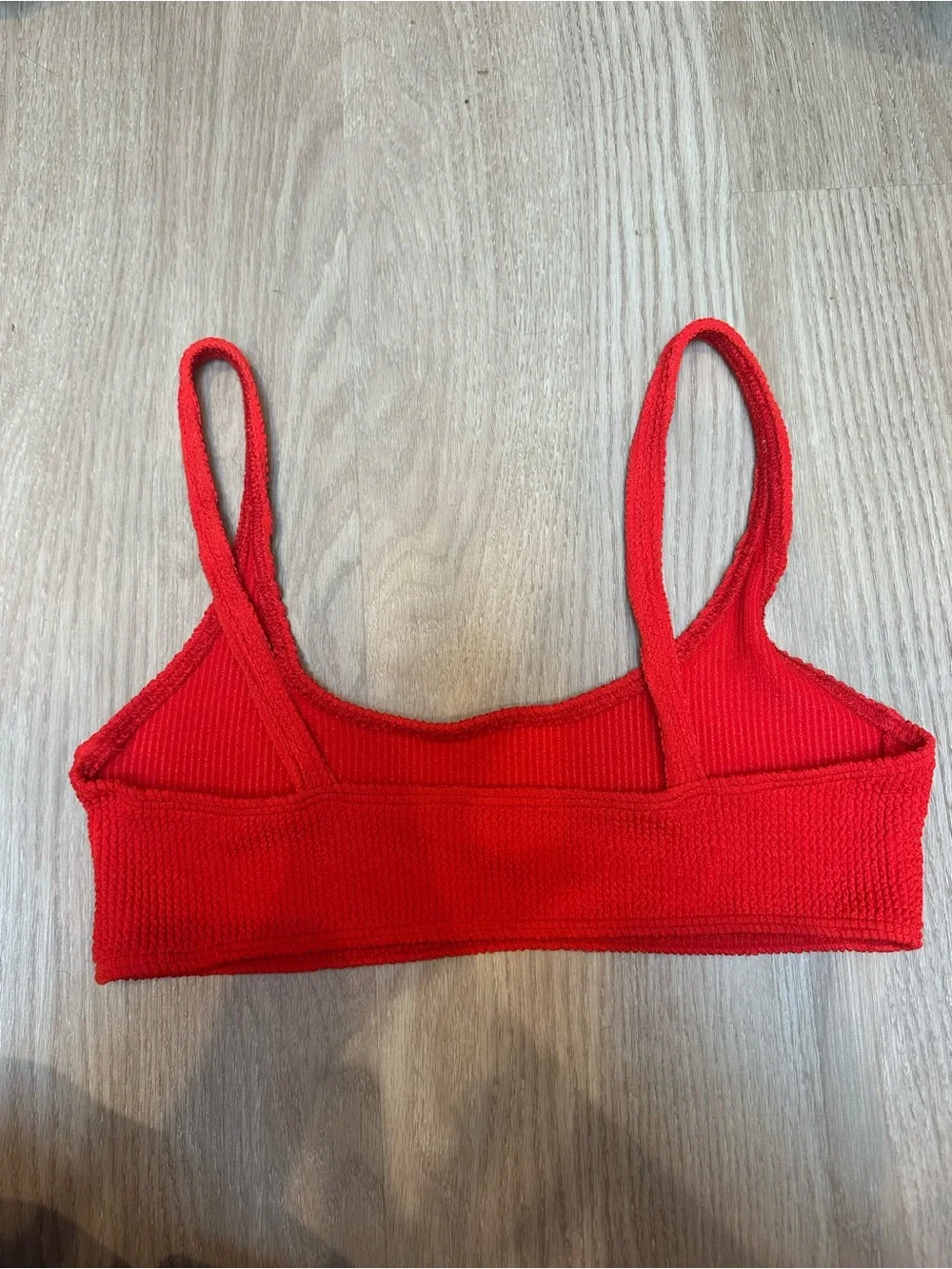 Skatie Red Mya Crinkle Bikini Top